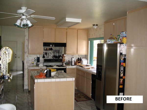 Typical tract built kitchen before updating